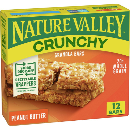 Nature Valley Crunchy Granola Bars, Peanut Butter, 8.94 Oz, 6 Ct, 12 Bars