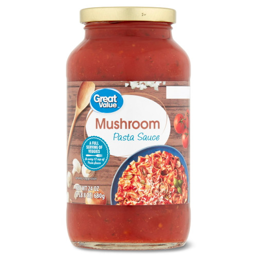 Great Value Mushroom Pasta Sauce, 24 Oz
