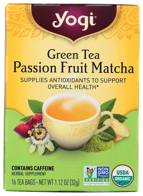 Yogi Tea, Green Tea Passion Fruit Matcha, 16 Tea Bags1pc 1.12oz