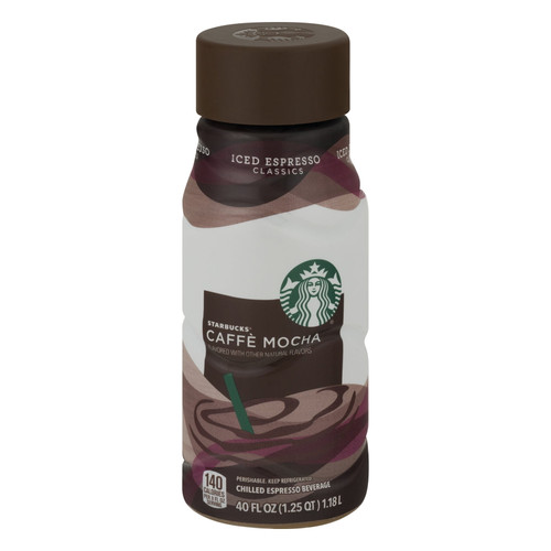 Starbucks Iced Espresso Caffe Mocha Premium Iced Coffee Drink, 40 Oz Bottle