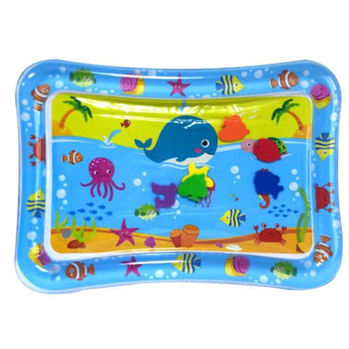 Ibaste Tummy Time Baby Water Mat Inflatable Rectangle Water Pad Toys