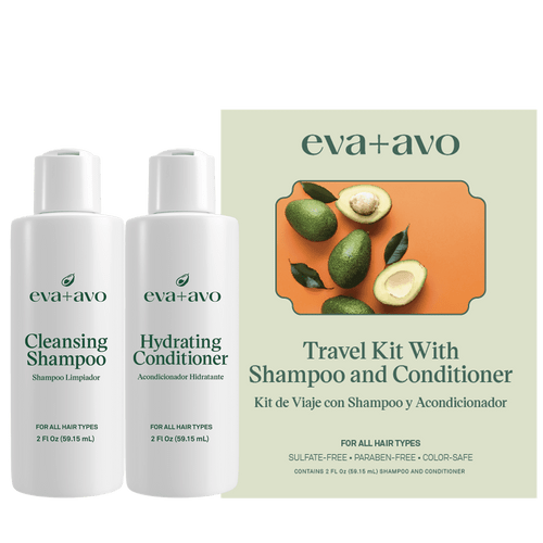 Eva+avo Shampoo & Conditioner With Avocado Oil, Travel Kit, 4 Fl Oz