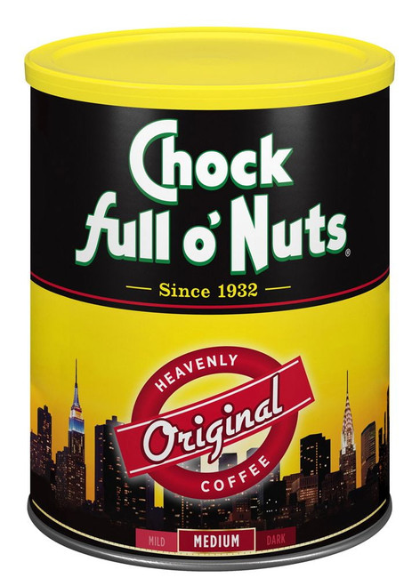 Chock Full O'nuts Heavenly Original Blend, Ground Coffee, Medium Roast, 3 Lbs