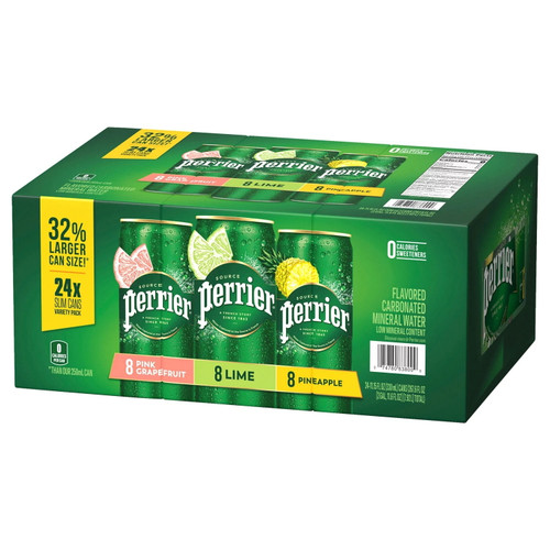 Perrier Carbonated Mineral Water Variety Pack, 11.15 Fluid Ounce (pack Of 24)
