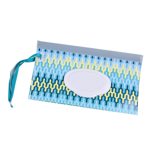 Tangnade Bathroom Products Portable Wet Wipes Bag Container Reusable Environmentally Convenient Travel Wipes Bag Container B