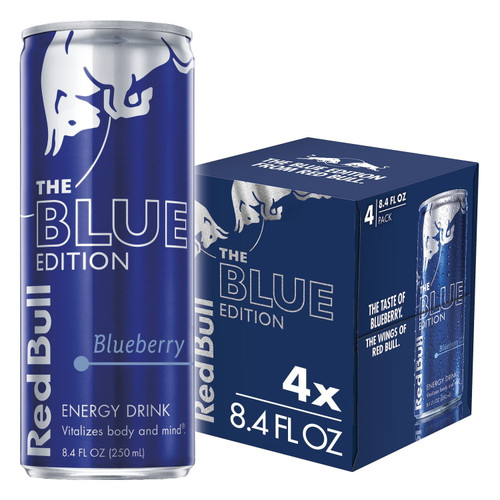 Red Bull Energy Drink, Blueberry Blue Edition, 8.4 Fl Oz (pack Of 8 Cans)