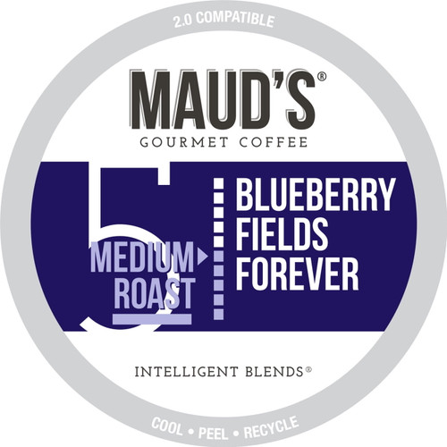 Maud's Blueberry Coffee (blueberry Fields Forever), 50ct. Solar Energy Produced Recyclable Single Serve Flavored Blueberry Coffee Pods – 100% Arabica Coffee California Roasted, Kcup Compatible
