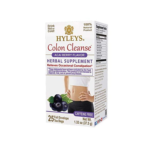 Hyleys Colon Cleanse Blackberry Flavor Tea Bags, 0.05 Oz, 25 Count