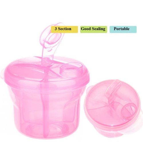Mubineo Portable Baby Milk Powder Dispenser, 3 Compartments Kids Food Container Storage Bottles Organization