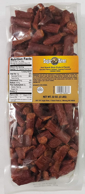 Sugar River Snack Sticks Links, Ends & Pieces 2 Lbs (hot Snack Stick)
