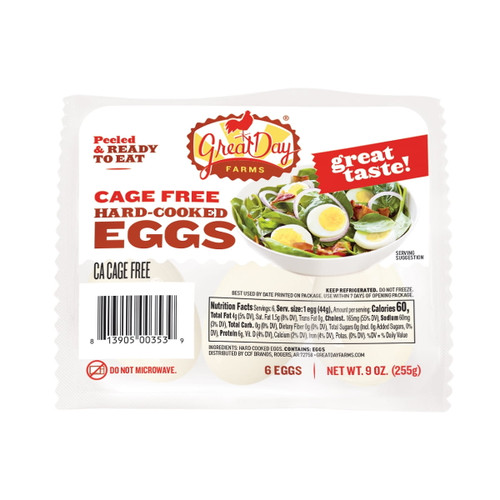 Great Day 6 Count Cage Free Hard Boiled Eggs