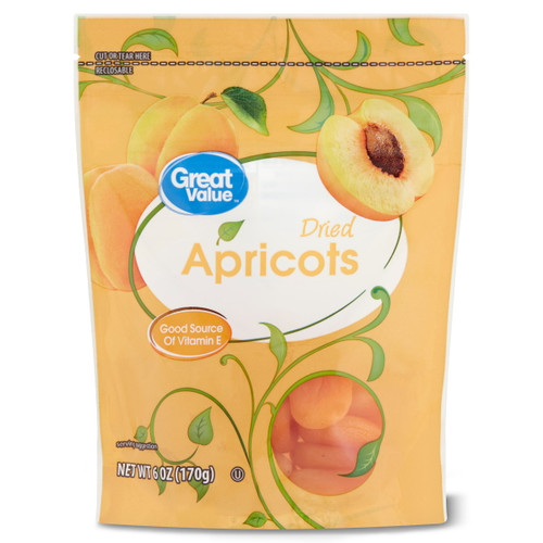 Great Value Dried Apricots, 6 Oz