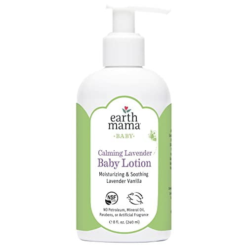 Earth Mama Calming Lavender Baby Lotion With Organic Calendula, 8-fluid Ounce (packaging May Vary)