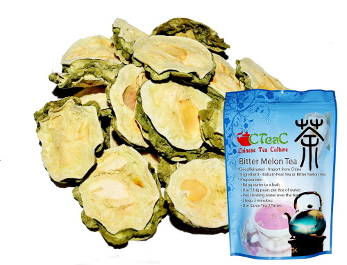 Chinese Tea Culture Bitter Melon Tea, Balsam Pear Tea, Decaffeinated, Herbal Loose Leaf Tea - 2oz