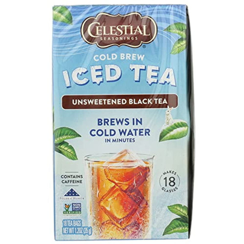Celestial Seasonings Tea Cold Brew Unsweetened, 18 Count (pack Of 6)