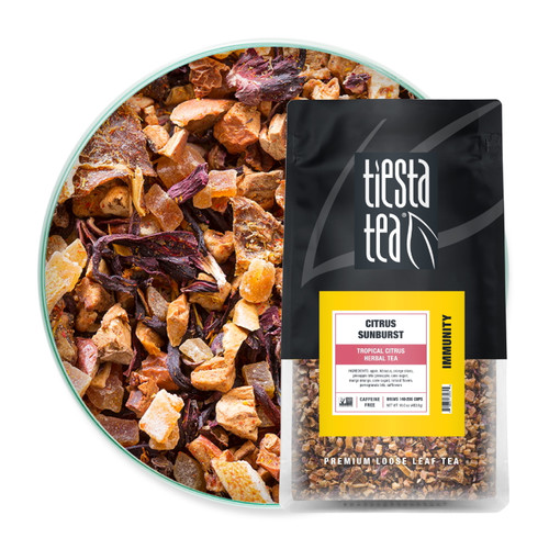 Tiesta Tea Citrus Sunburst, Tropical Citrus Loose Leaf Herbal Tea, 16 Oz