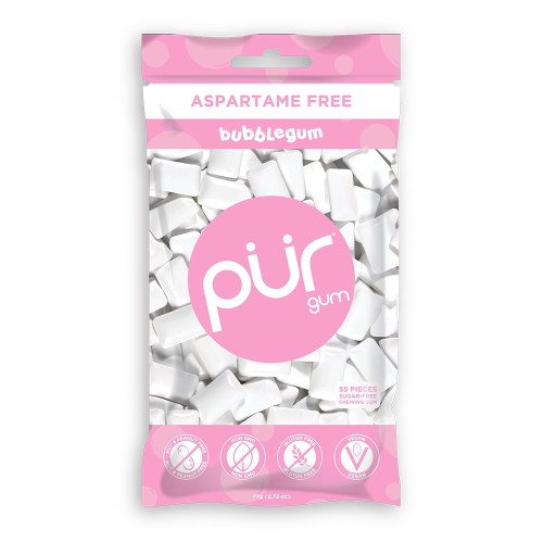 Pur Gum Sugar Free Chewing Gum With Xylitol - Natural Bubblegum Flavor - 55 Pieces (pack Of 1)