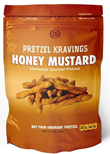 Dakota Style Honey Mustard Pretzel Kravings, Crunchy Snack Pretzels, 10 Ounce Bags