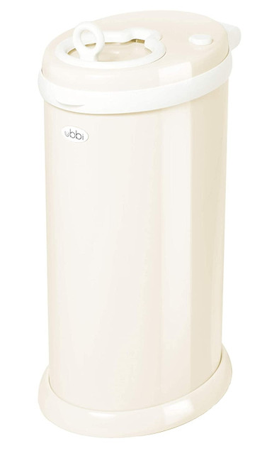 Ubbi Steel Odor Locking, No Special Bag Required Money Saving, Awards-winning, Modern Design Registry Must-have Diaper Pail, Ivory