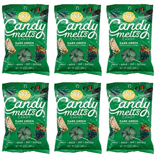 Wilton Dark Green Candy Melts Candy, 12 Oz, Pack Of 6