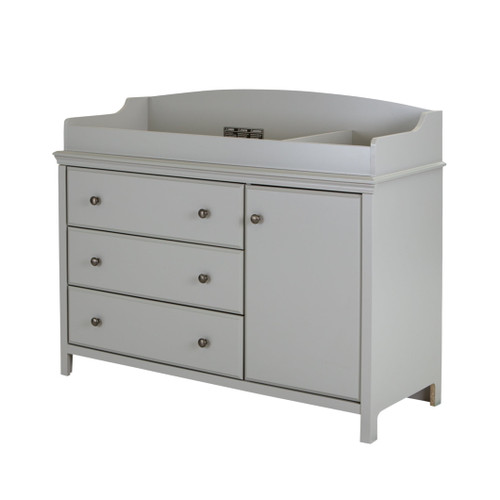 South Shore Cotton Candy Changing Table With Removable Top, Gray