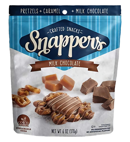 Snappers Pretzel Milk Chocolate, 6 Ounce -- 6 Per Case.