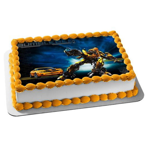 Transformers Bumblebee Car Autobots Edible Cake Topper Image  Abpid04317