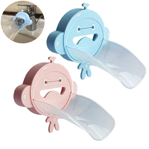 2pcs Faucet Extender Silicone Cartoon Kids Extension Baby Faucet For Bathroom Kitchen