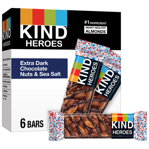 Kind Nut Bars, Extra Dark Chocolate Nuts & Sea Salt, 1.4 Oz, 6 Count