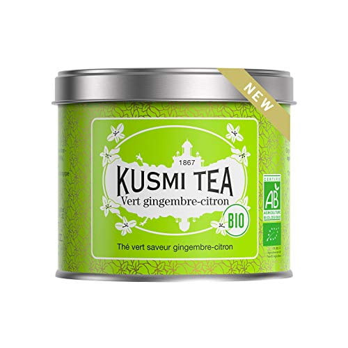 Kusmi Tea - Ginger & Lemon Flavored Green Tea (organic Tea) - Premium, Loose Leaf Organic Green Tea With Subtle Notes Of Lemon & Ginger - 3.5 Oz. Loose Leaf Tea Tin