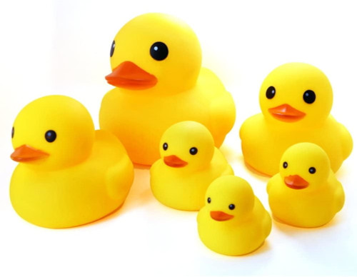 Novelty Place Rubber Duck Family Pack Ducky Baby Bath Toy For Kids (pack Of 6)