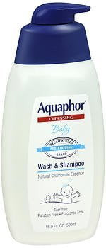Aquaphor Baby Wash & Shampoo Fragrance Free - 16.9 Oz, Pack Of 4