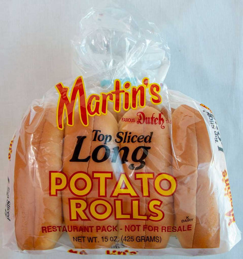 Martins Instant Top Sliced Long Potato Roll - 8 Pieces Per Pack -- 8 Packs Per Case