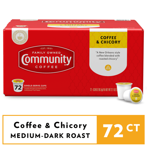 Community Coffee Coffee And Chicory Pods For Keurig K-cups 72 Count