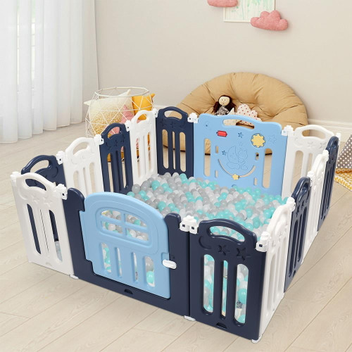 Zimtown 14 Panel Baby Play Pen Toddler Play Center