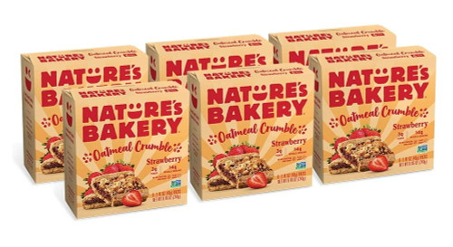 Nature’s Bakery Oatmeal Crumble Bars, Strawberry, Vegan, Non-gmo, 8.4 Oz. Boxes (pack Of 6)