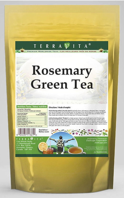Terravita Rosemary Green Tea, (rosemary, Green Tea Bags, 50 Tea Bags, 1-pack, Zin: 533484)