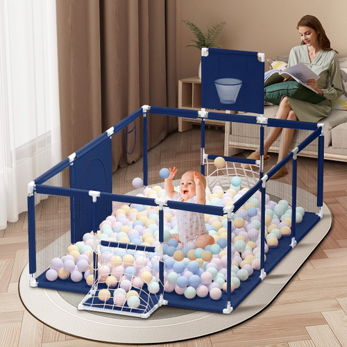 Stoneway 75 Inch Extra Large Portable Play Yard With Indoor Fence For Baby And Infants