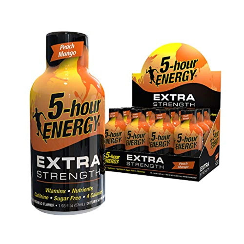 5 Hour Energy Shot Extra Strength Peach Mango 1 93 Ounce 24 Count