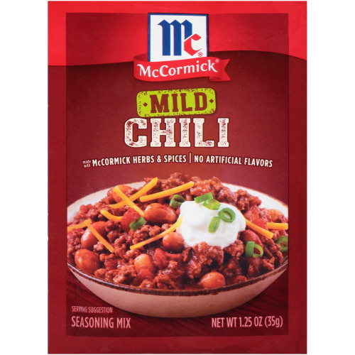 Mccormick Chili Seasoning Mix - Mild, 1.25 Oz