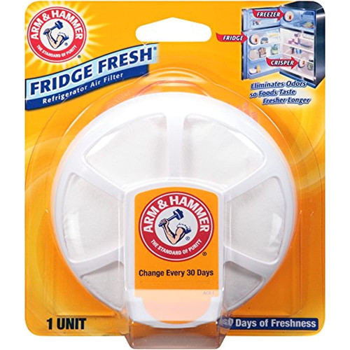 Arm & Hammer 33200-01710 Baking Soda Fridge Fresh Air Filter, 0.28 Oz (pack Of 8)