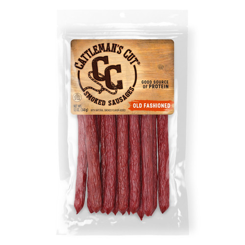 Cattleman's Cut Old Fashioned Smoked Meat Sticks Jerky, 12 Oz Pouch
