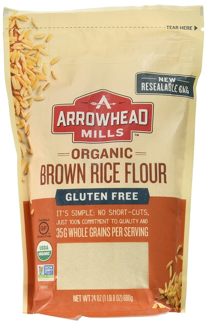 Arrowhead Mills Organic Brown Rice Flour Gluten Free 24 Oz Pack Of 2