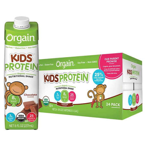 Orgain Usda Organic Kids Nutritional Protein Shake 8 Fl Oz, 24-count