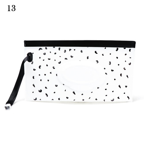 Cute Outdoor Flip Cover Portable Carrying Case Baby Product Wet Wipes Bag Cosmetic Pouch Tissue Box Stroller Accessories 13