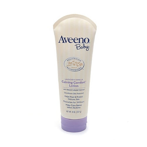Aveeno Baby Calming Comfort Body Lotion, Lavender And Vanilla - 8 Oz, 2 Pack