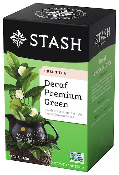 Stash Tea Decaf Premium Green Tea Bags, 18 Count