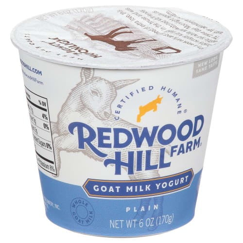 Redwood Hill Farm Goat Milk Yogurt, Plain, 6 Ounce, Pack Of 12