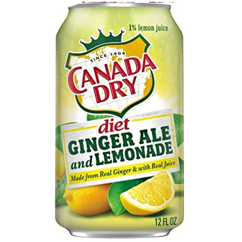 Canada Dry, Diet Ginger Ale Lemonade, 12 Ounce, 12 Pack