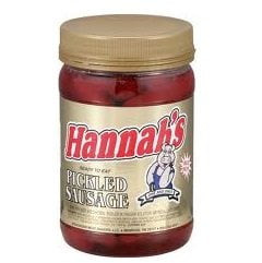 Hannah's Pickled Sausage 16oz. Jar